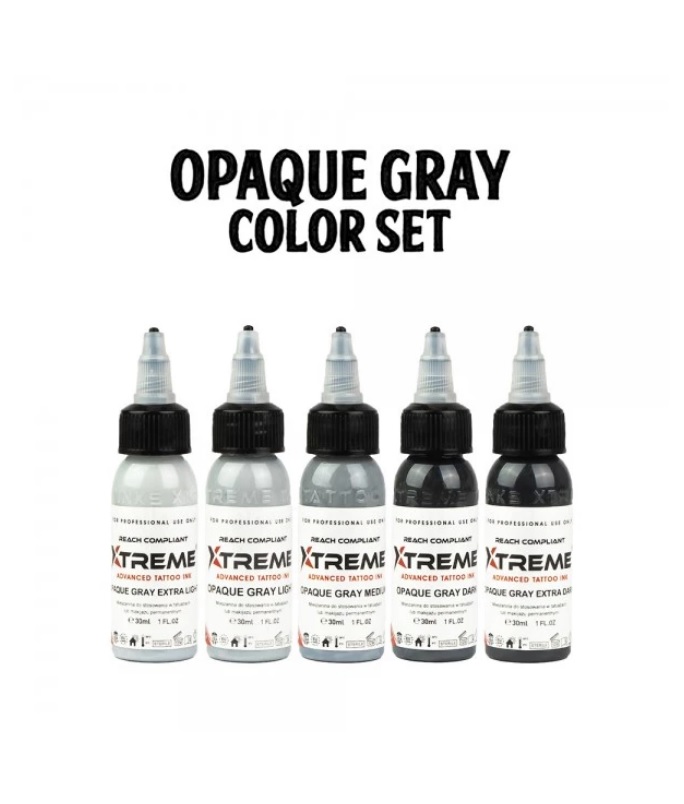 Xtreme Ink Opaque Gray Set 5x30ml Reach 2023 prodak 1