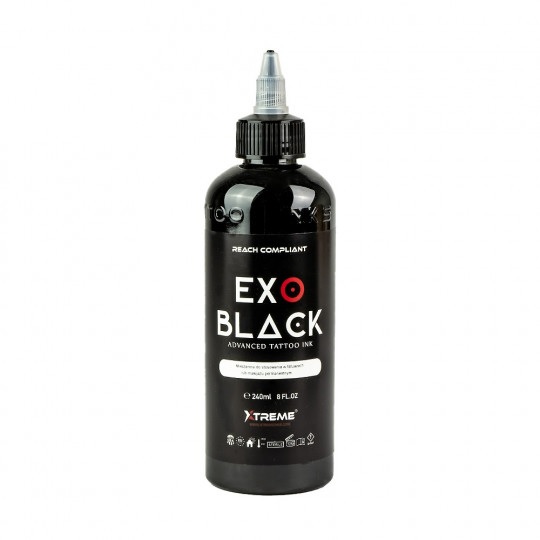 Xtreme Ink Exo Black 240ml Reach 2023 prodak tattoosupply