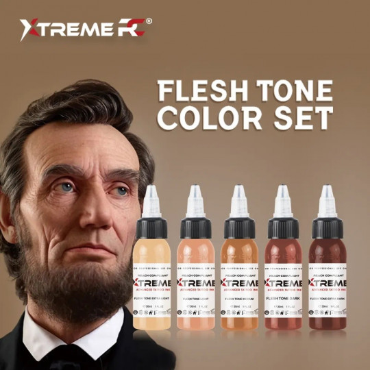 xtreme ink flesh tone set 5x30ml prodaktattoosupply