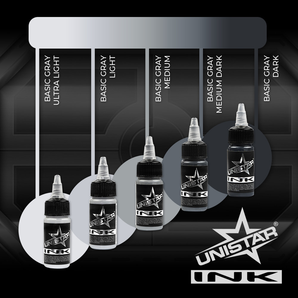 UNISTAR INK BASIC GRAY DARK prodaktattoosupply6 UNISTAR INK BASIC GRAY DARK prodaktattoosupply6