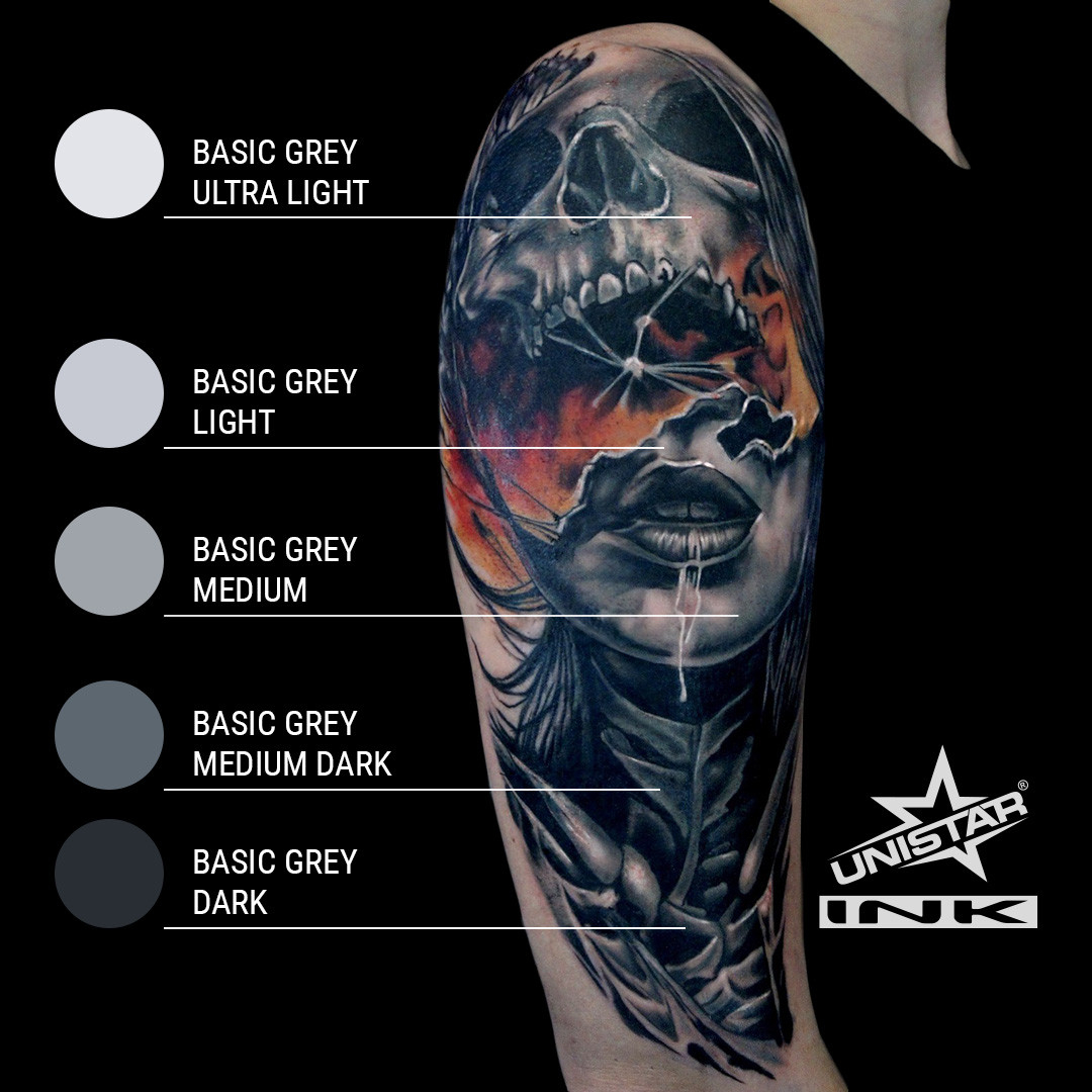 UNISTAR INK BASIC GRAY MEDIUM DARK prodaktattoosupply6 UNISTAR INK BASIC GRAY MEDIUM DARK prodaktattoosupply6